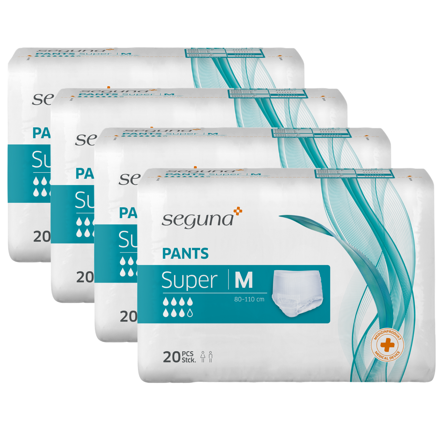 SEGUNA Pants Plus, Größe: M, Sparpaket (4 x 20 Stück)