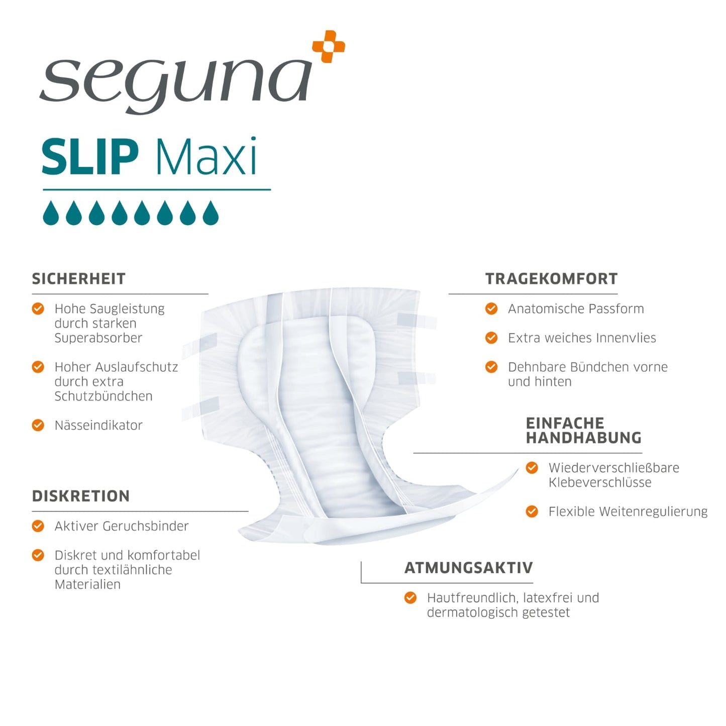 SEGUNA Slip Maxi, Eigenschaften
