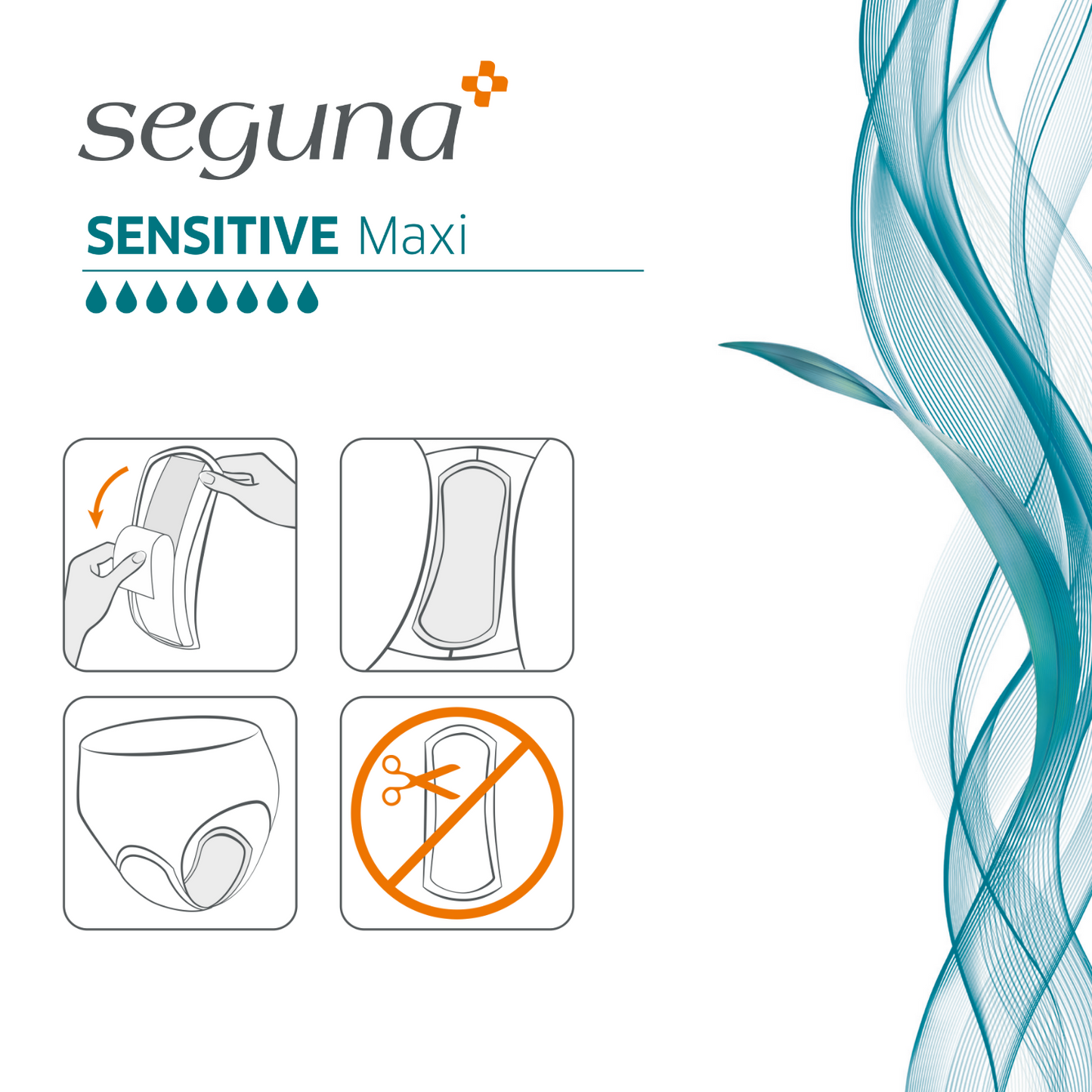 SEGUNA Sensitive Maxi, Einlage, Anwendung