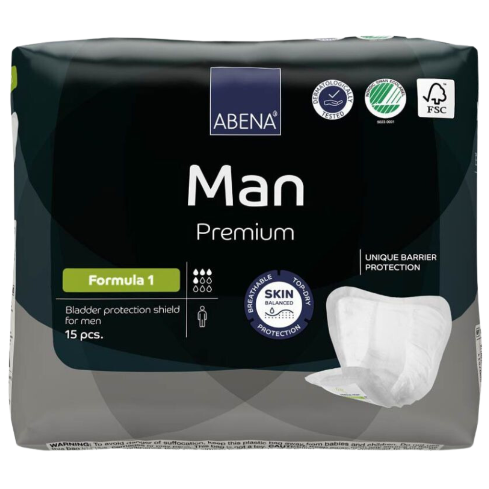 Abena Man Premium Formula, Größe: 1, Einlage, Beutel 15 Stück