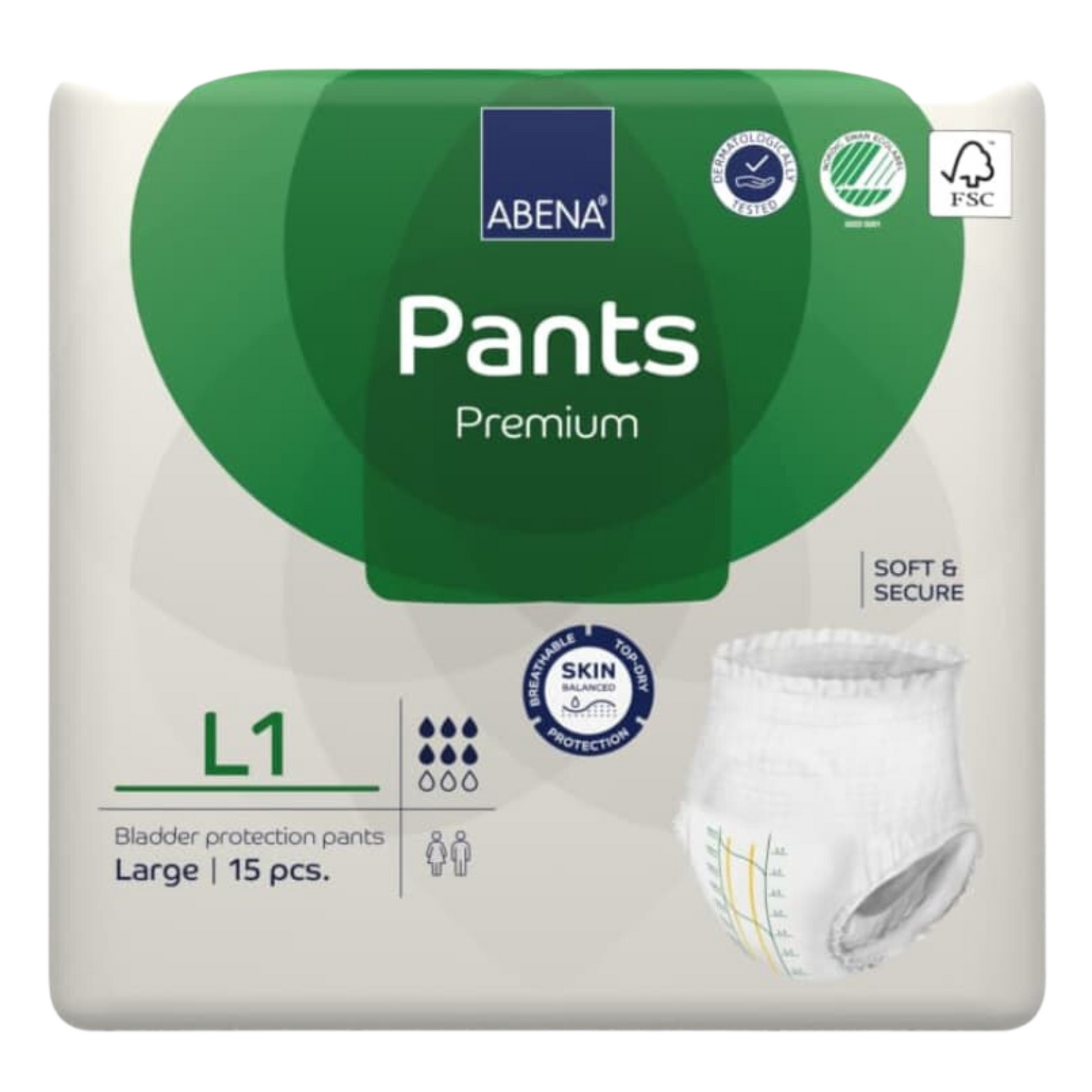 ABENA Pants Premium , Größe: L1, Beutel 15 Stück