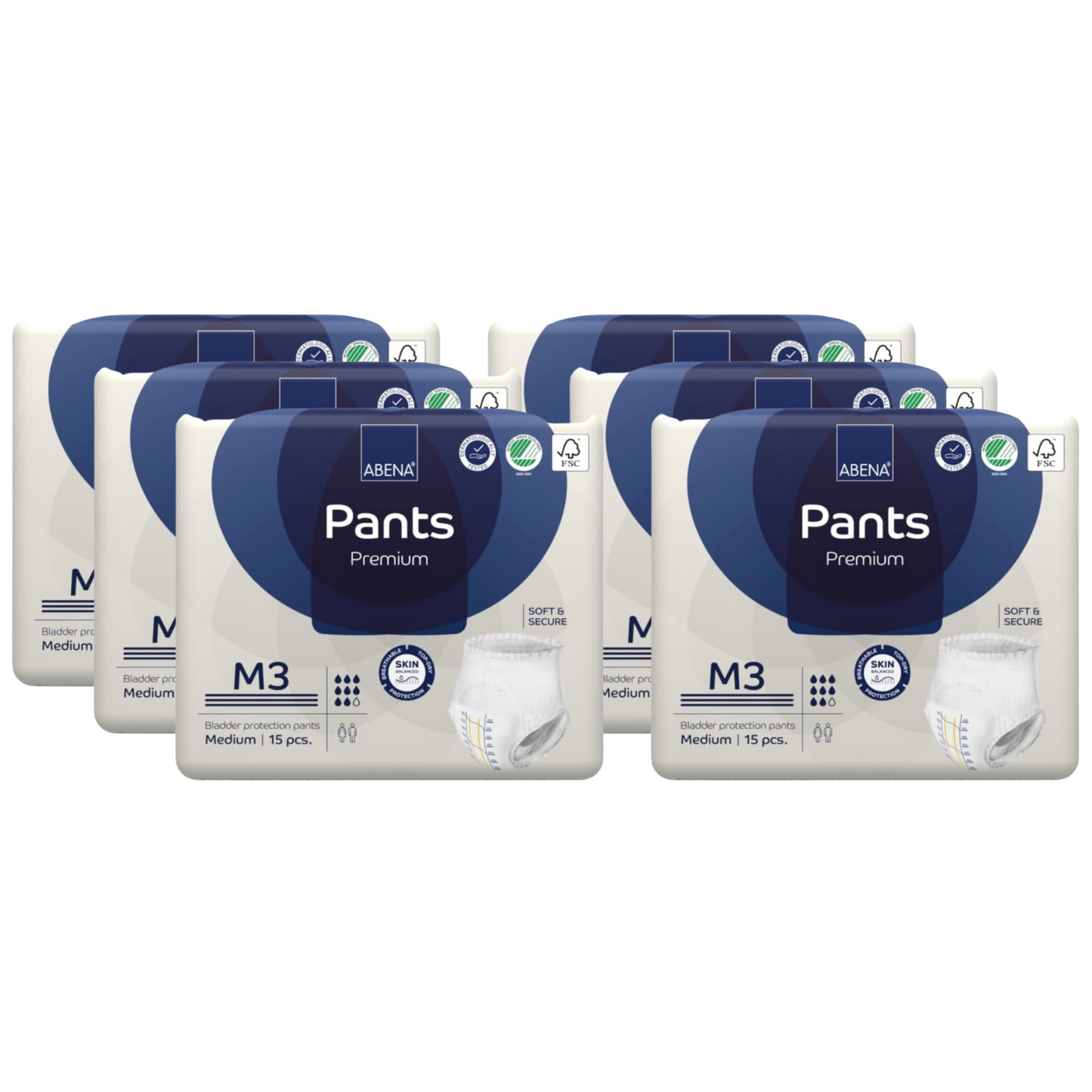 Abena Pants Premium, Größe:M3, Sparpaket (6x15 Stück)