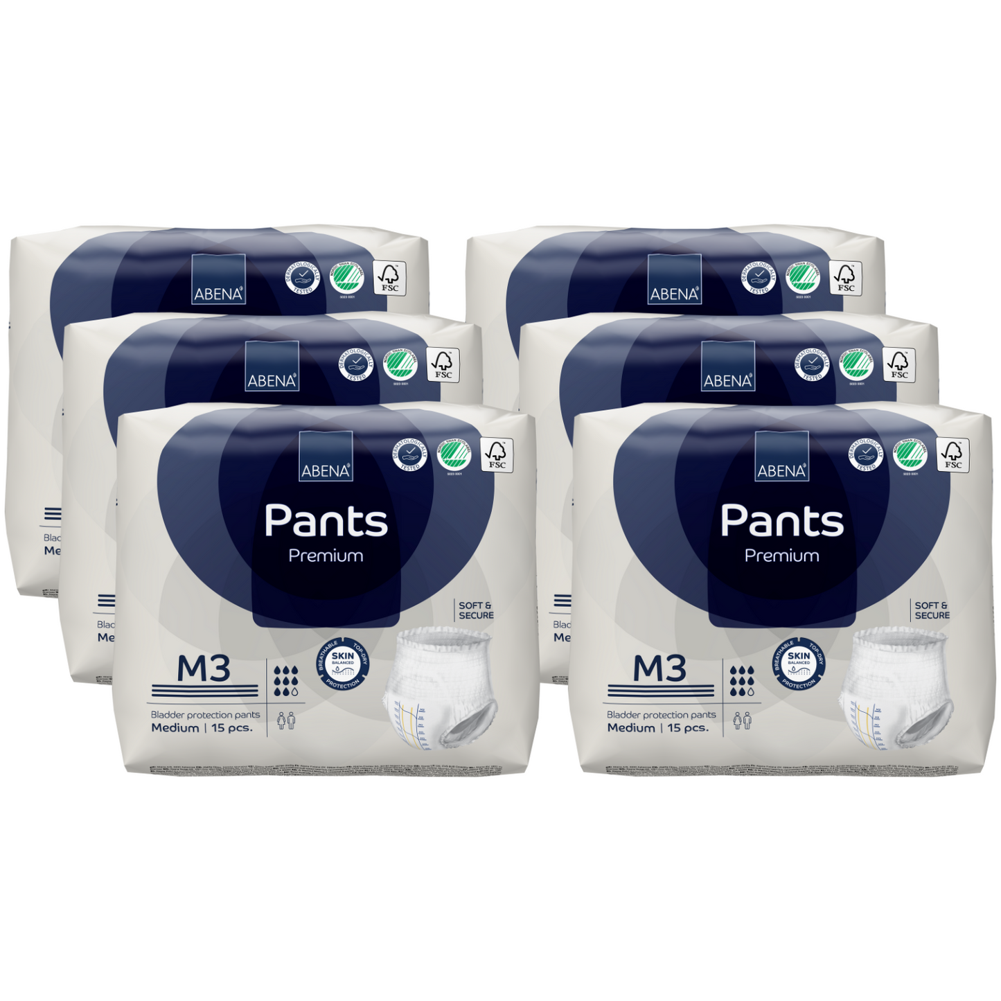 ABENA Pants Premium , Größe: M3, Sparpaket (6 x 15 Stück)