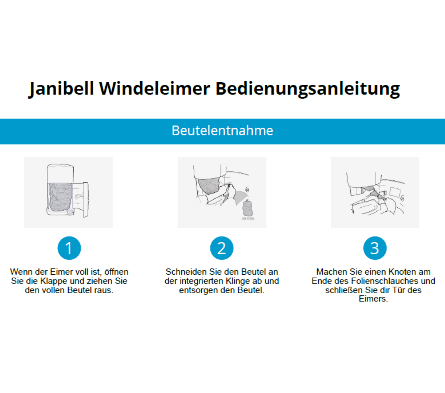 Anleitung Janibell Beutel für Janibell akord slim