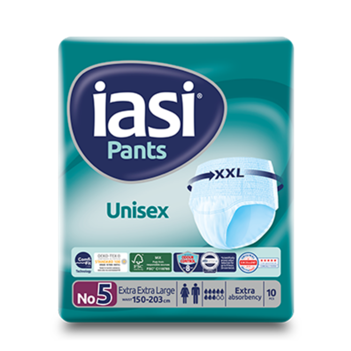 IASI Unisex Pants Gr. XXL, Beutel 10 Stück