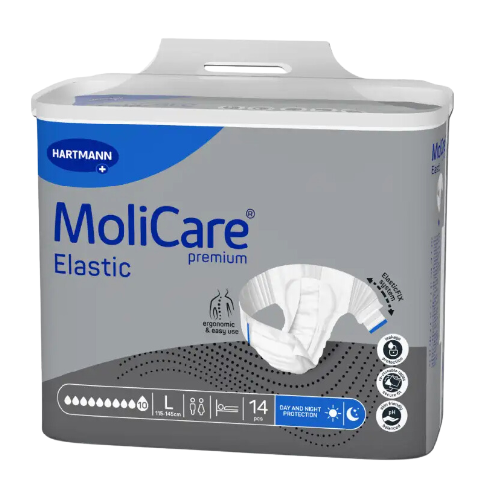 MoliCare Premium Elastic 10 Tropfen, Größe: L, Beutel 14 Stück