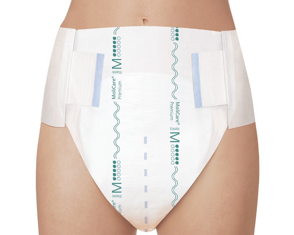 MoliCare Premium Elastic 5 Tropfen, Slip, Angezogen