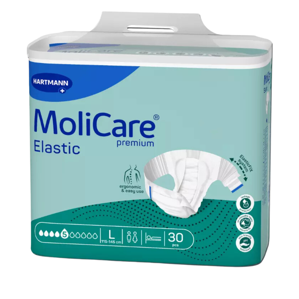 MoliCare Premium Elastic 5 Tropfen, Größe: L, Beutel 30 Stück
