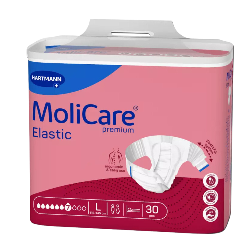 MoliCare Premium Elastic 7 Tropfen, Größe: L, Beutel 30 Stück