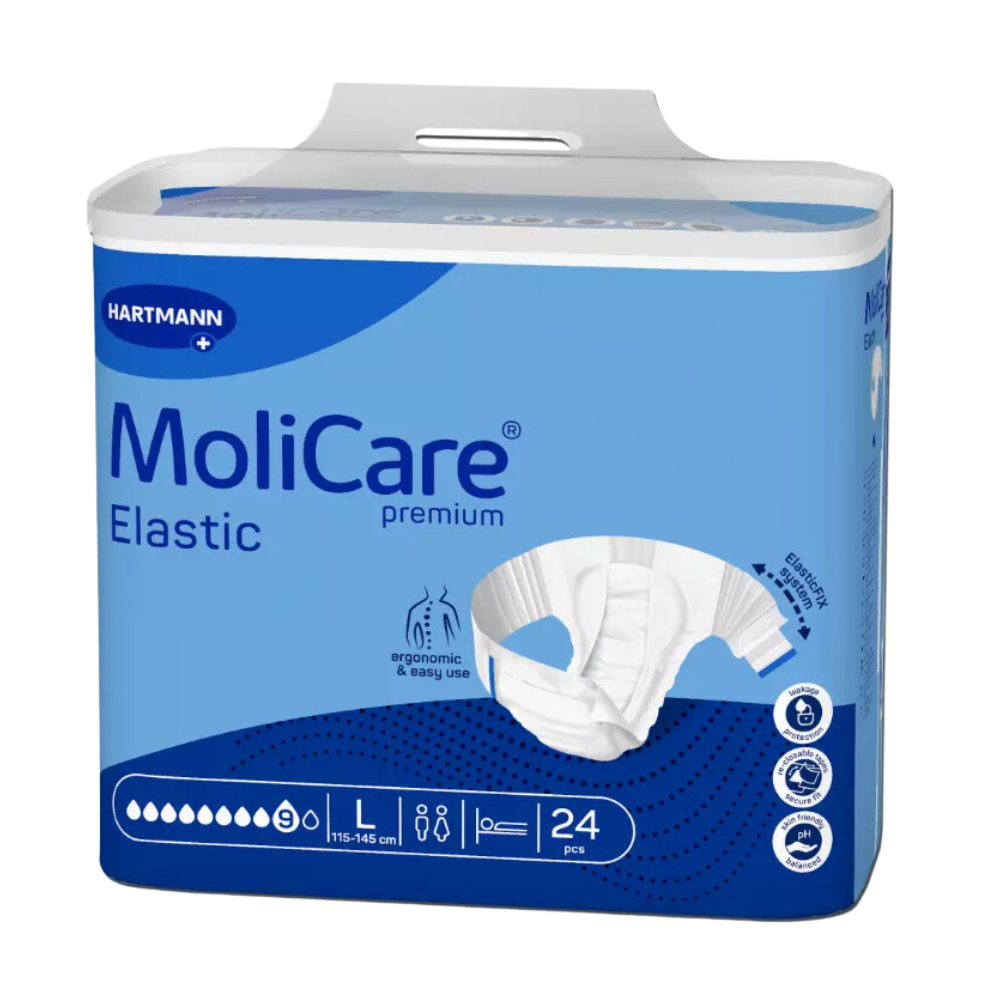 MoliCare Premium Elastic 9 Tropfen, Größe: L, Beutel 24 Stück