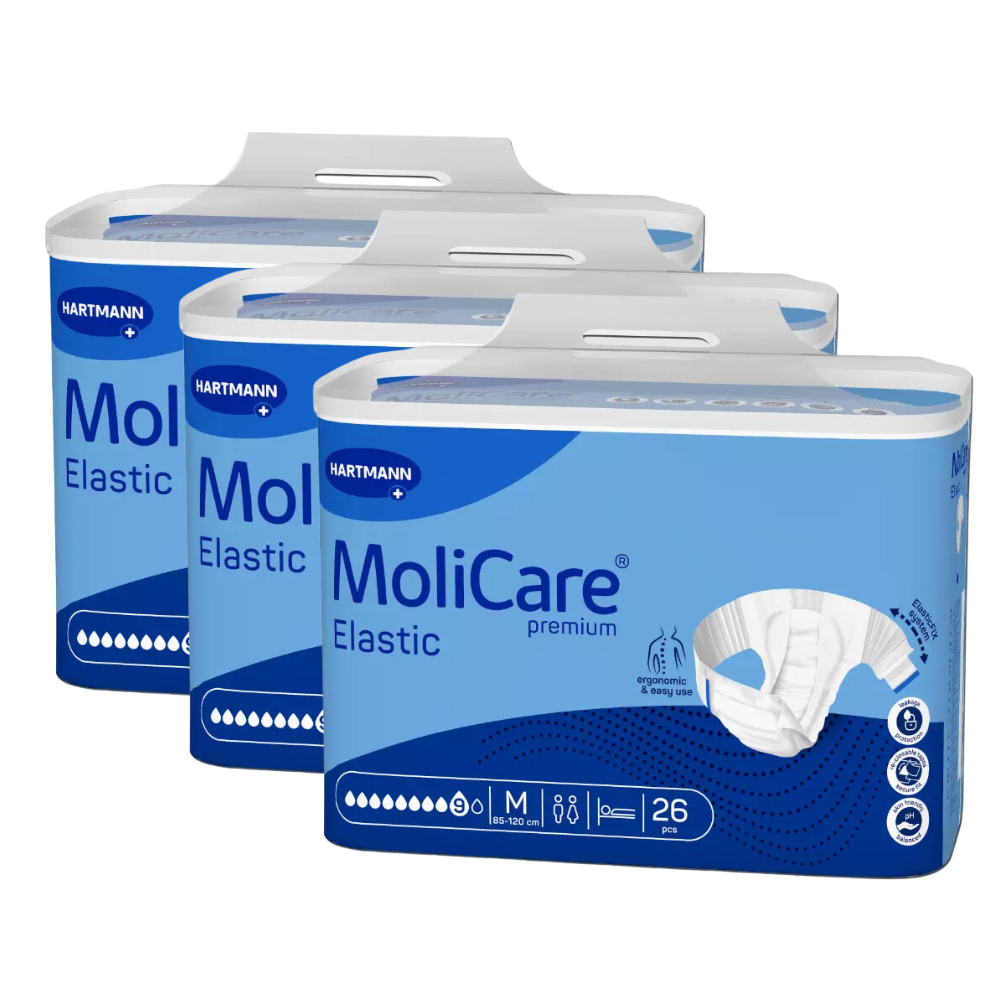 MoliCare Premium Elastic 6 Tropfen, Größe: M, Sparpaket (3 x 26 Stück)