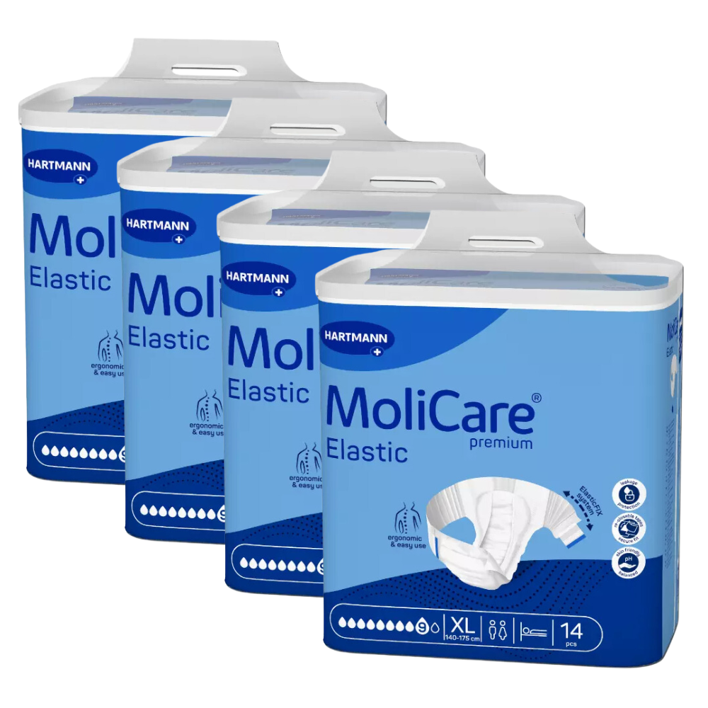 MoliCare Premium Elastic 6 Tropfen, Größe: XL, Sparpaket (4 x 14 Stück)