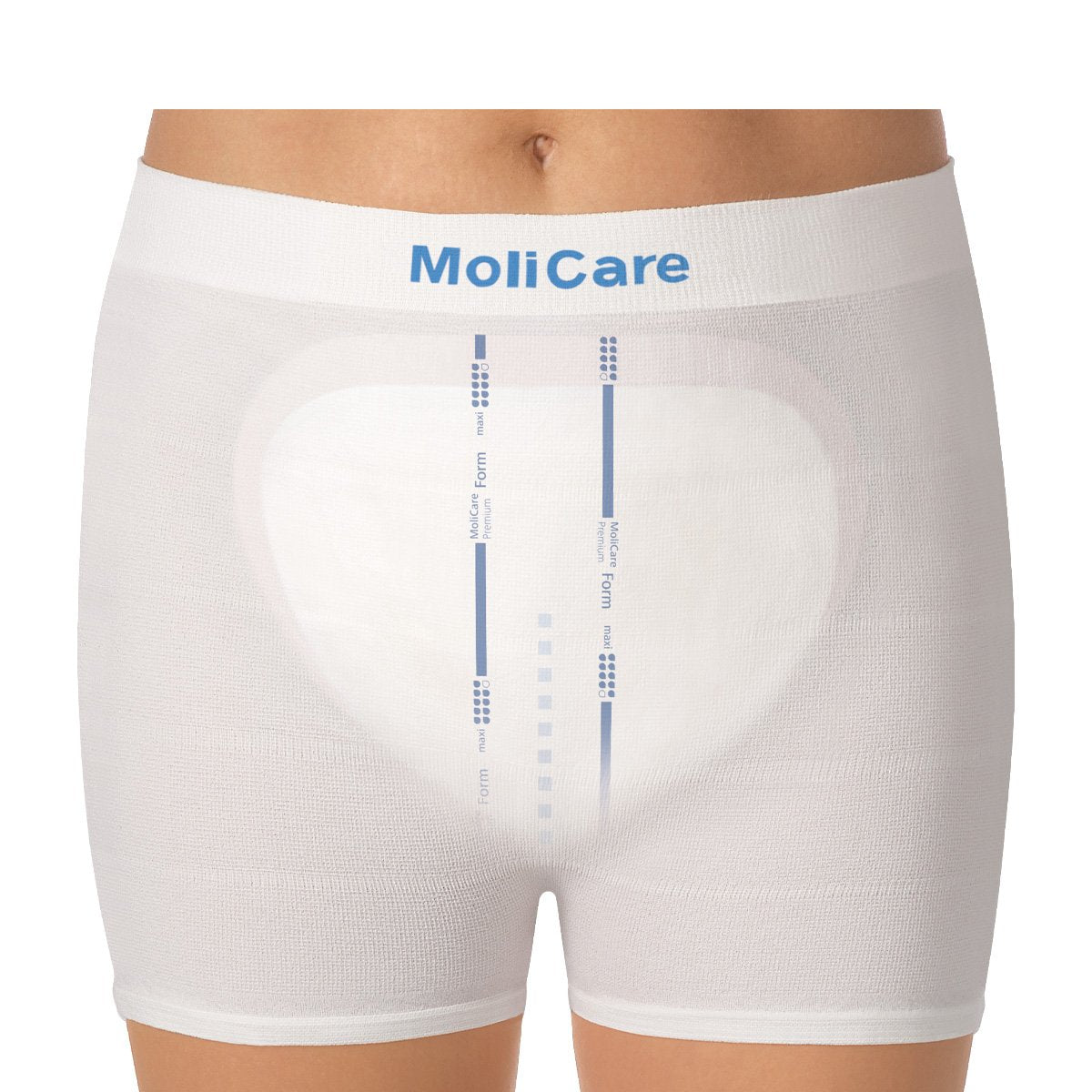 MoliCare Premium Form maxi 9 Tropfen, Vorlage, Getragen
