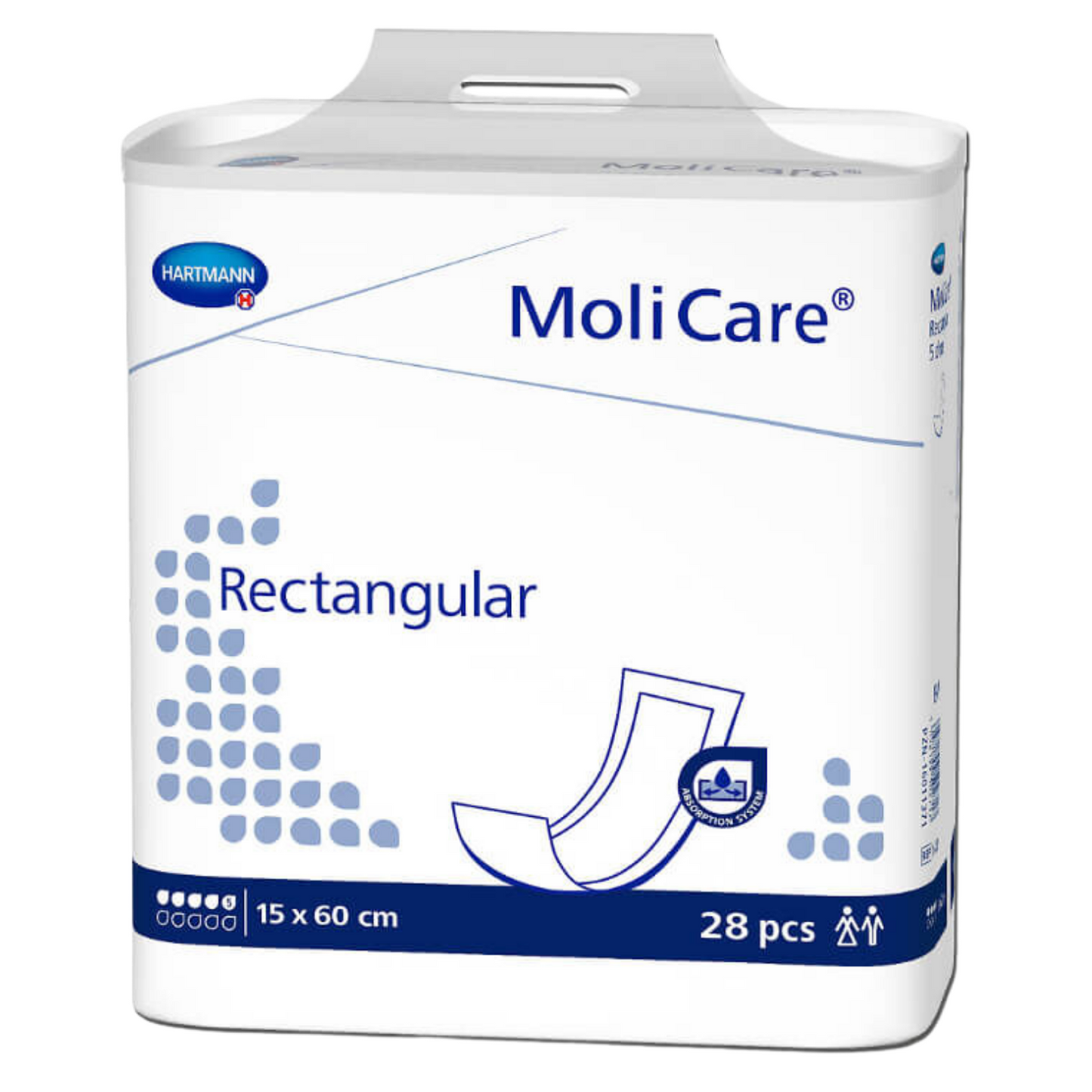 MoliCare Rectangular 5 Tropfen 15 x 60 cm, Beutel 28 Stück