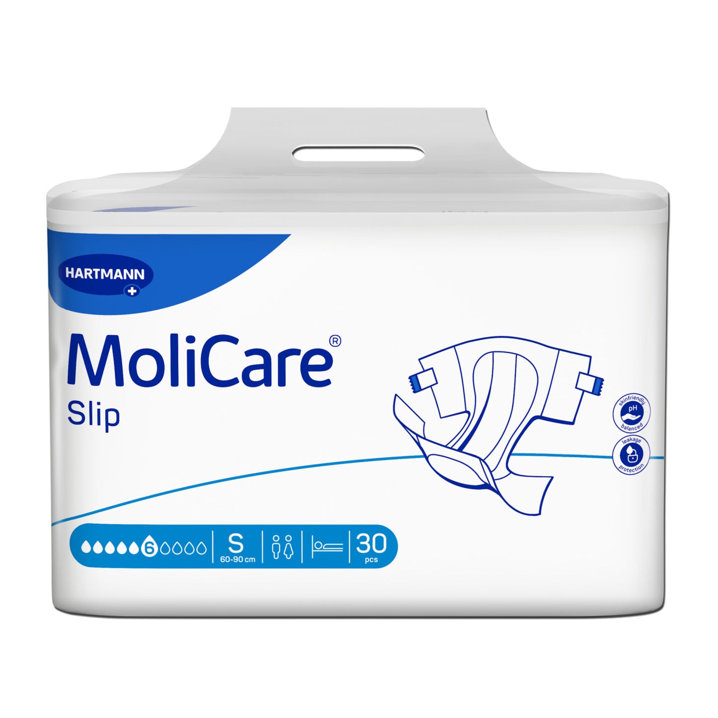 MoliCare Slip Extra Plus 6 Tropfen, Größe: S, Beutel 30 Stück