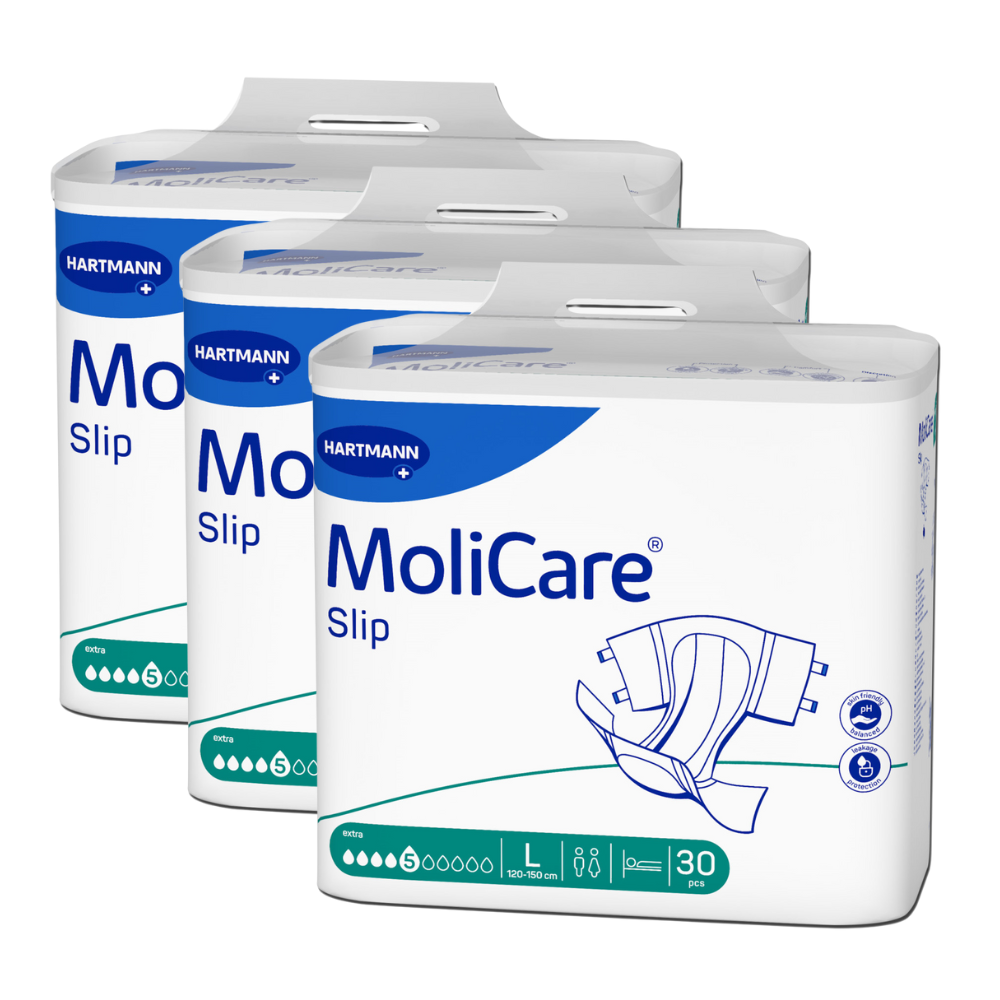 MoliCare Slip Extra 5 Tropfen, Größe: L, Sparpaket (3 x 30 Stück)