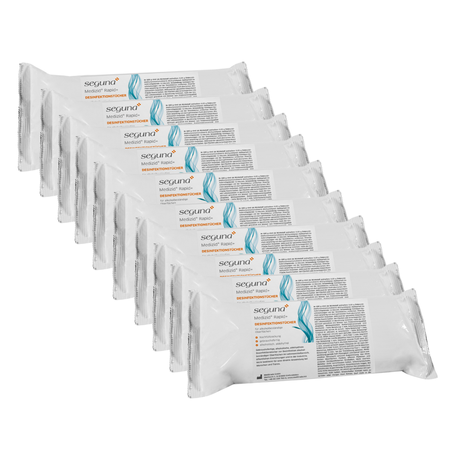SEGUNA Medizid Rapid+ Nachfüllset, 10 Nachfüllpackungen