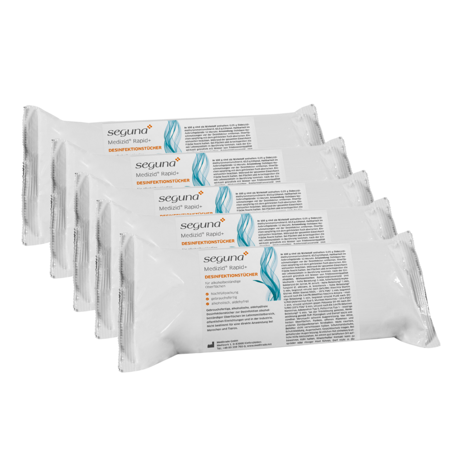 SEGUNA Medizid Rapid+ Nachfüllset, 5 Nachfüllpackungen