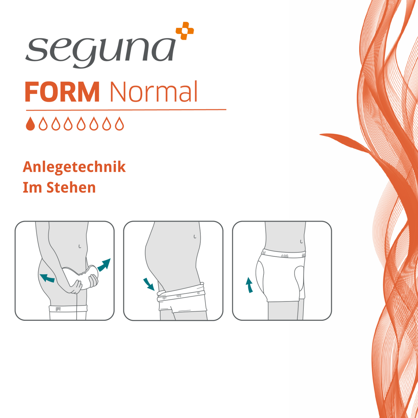 SEGUNA Form Normal, Anlegetechnik Stehen