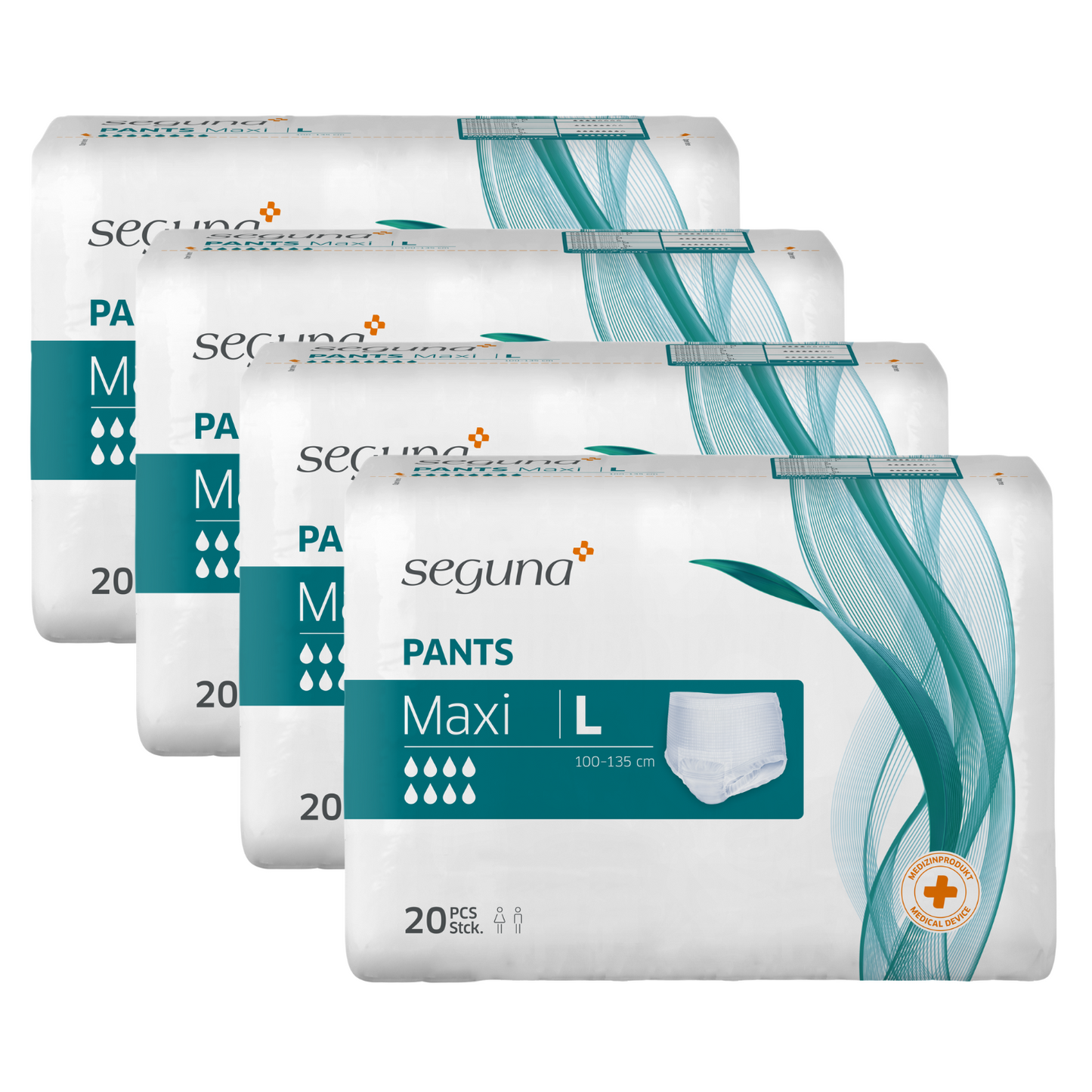 SEGUNA Pants Maxi , Größe: L, Sparpaket (4 x 20 Stück)