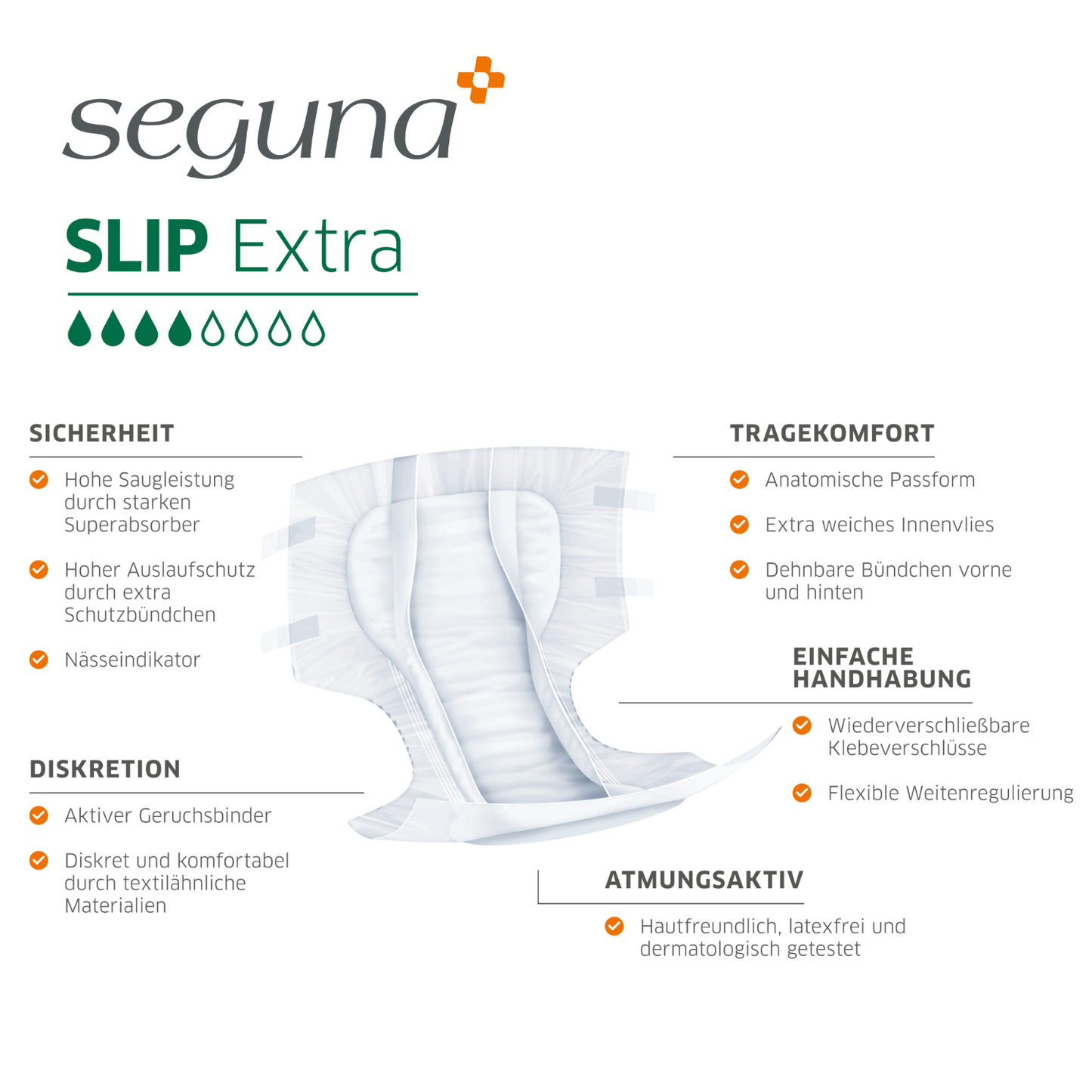 SEGUNA Slip Extra, Eigenschaften