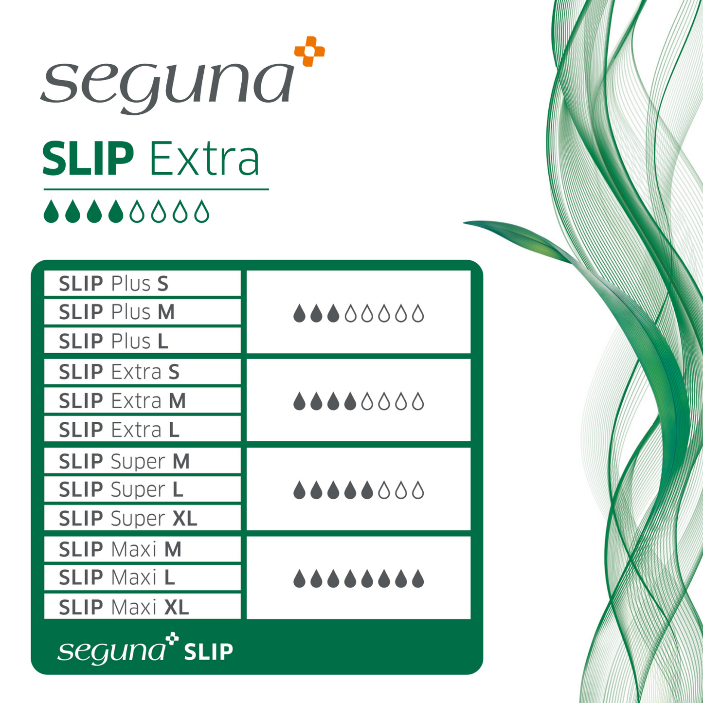 SEGUNA Slip Extra, Saugleistung