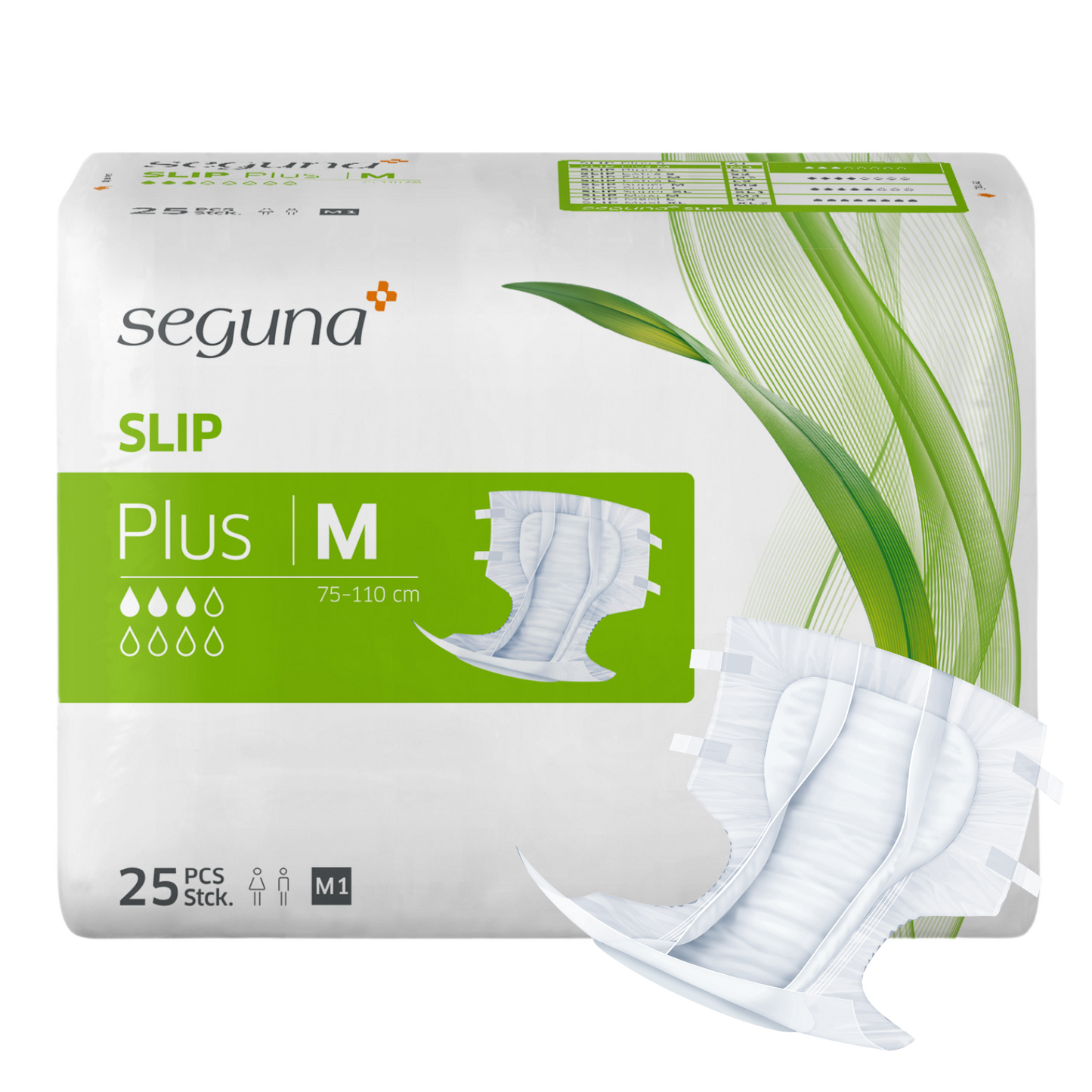 SEGUNA Slip Plus, Größe M, Beutel 25 Stück