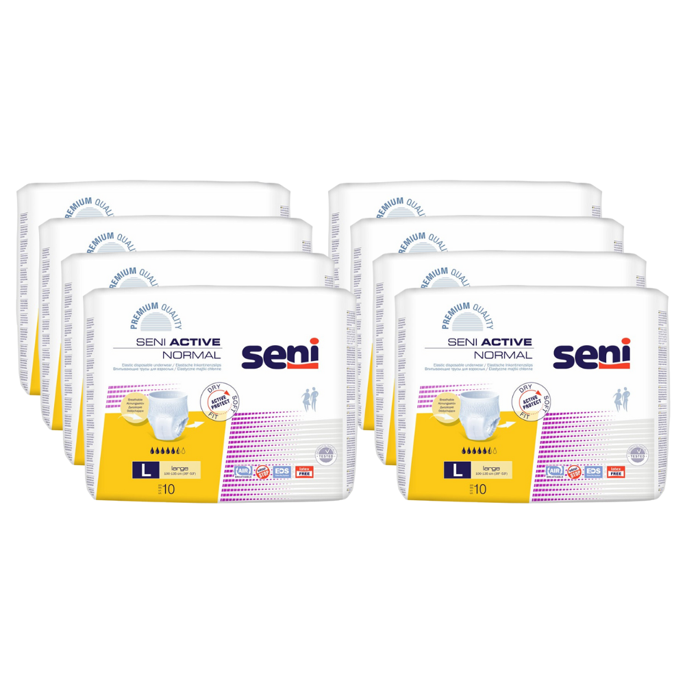 Seni Active Normal, Größe: L, Sparpaket (8 x 10 Stück)