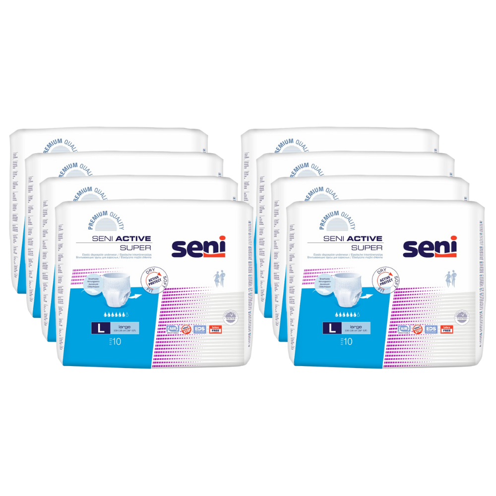Seni Active Super, Größe: L, Sparpaket (8 x 10 Stück)