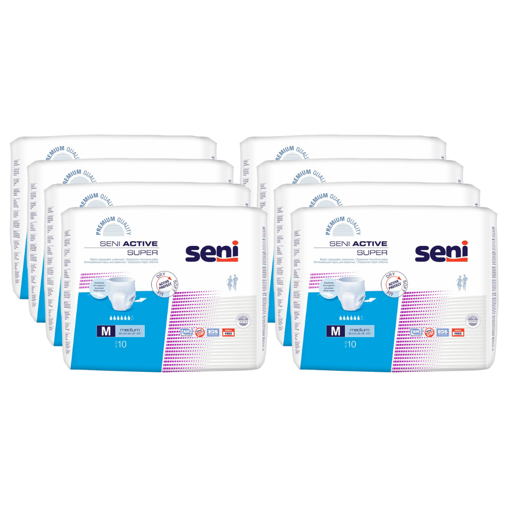 Seni Active Super, Größe: M, Sparpaket (8 x 10 Stück)