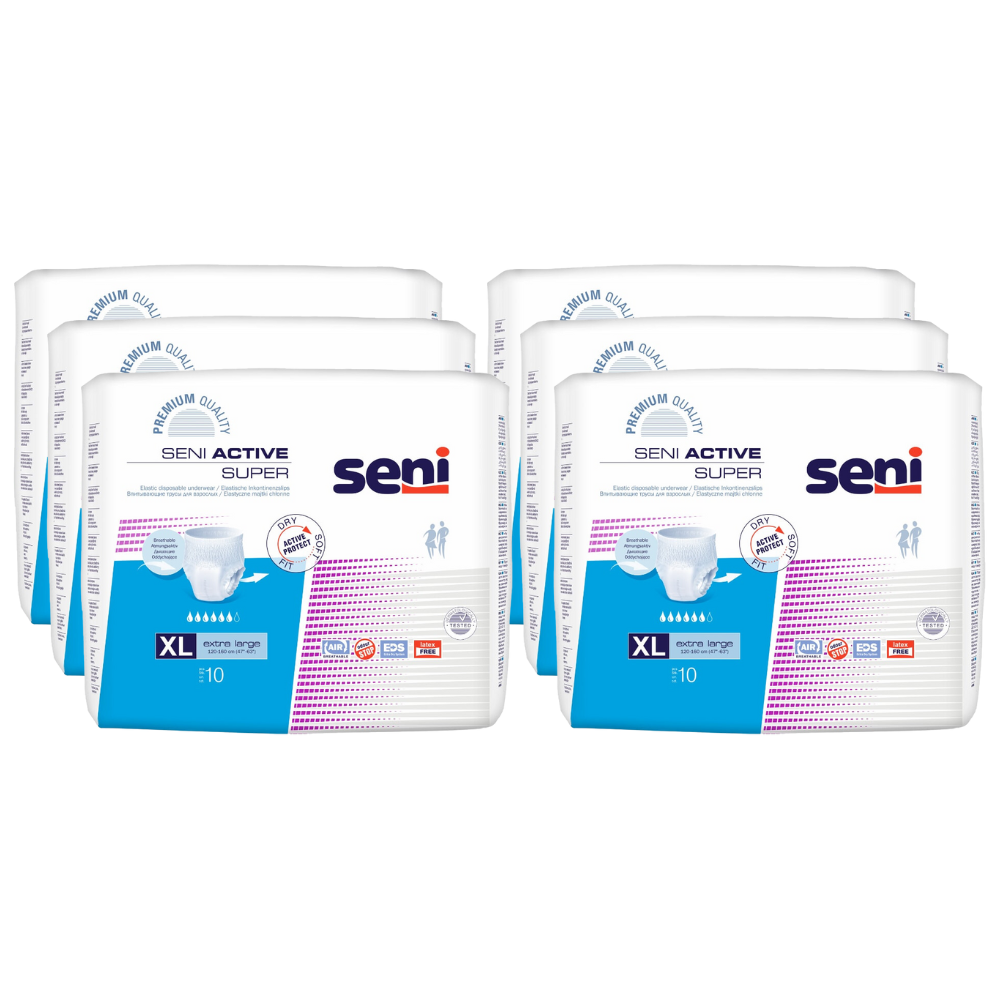 Seni Active Super, Größe: XL, Sparpaket (6 x 10 Stück)