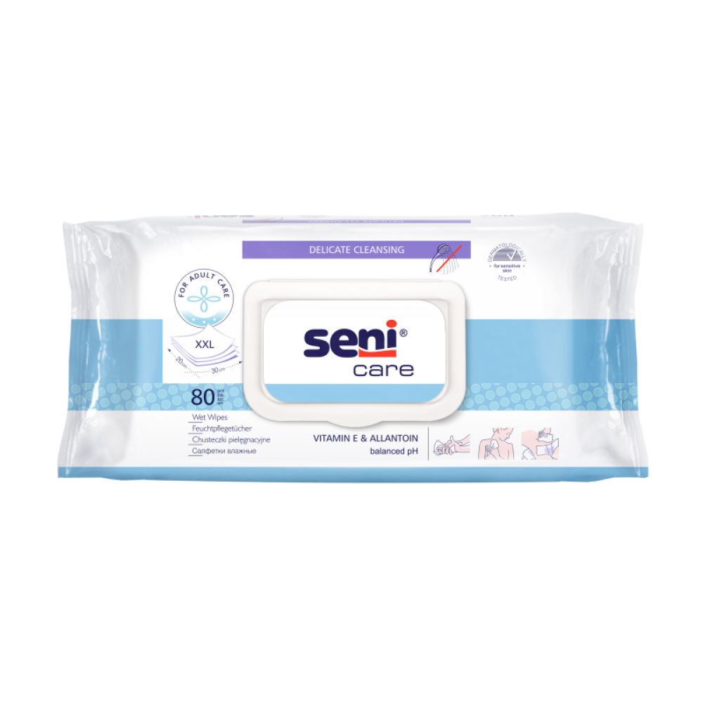 SeniCare Feuchtpflegetücher, 80 Stück, Produktbild
