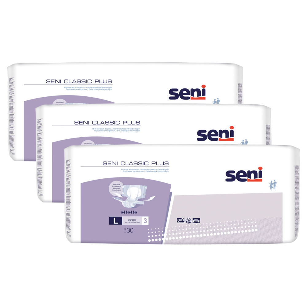 Seni Classic Plus, Größe: L, Sparpaket (3 x 30 Stück)