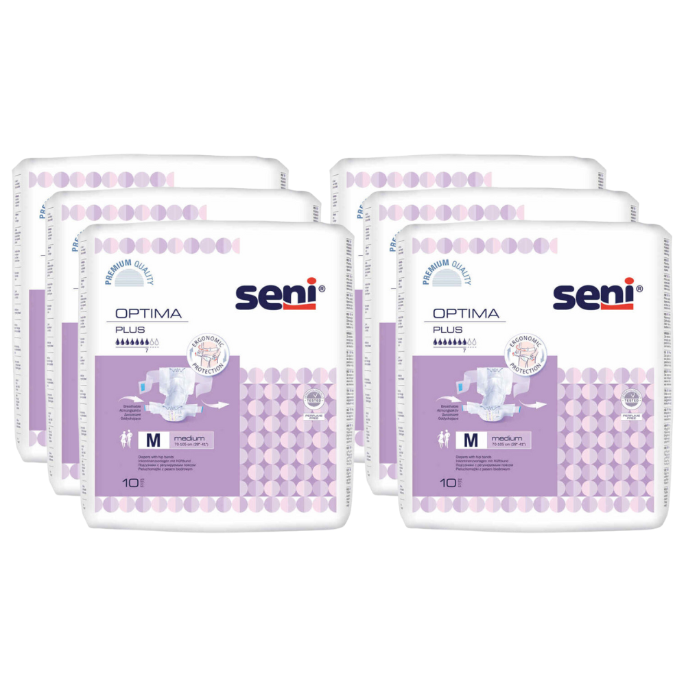Seni Optima Plus, Größe: M, Sparpaket (6 x 10 Stück)
