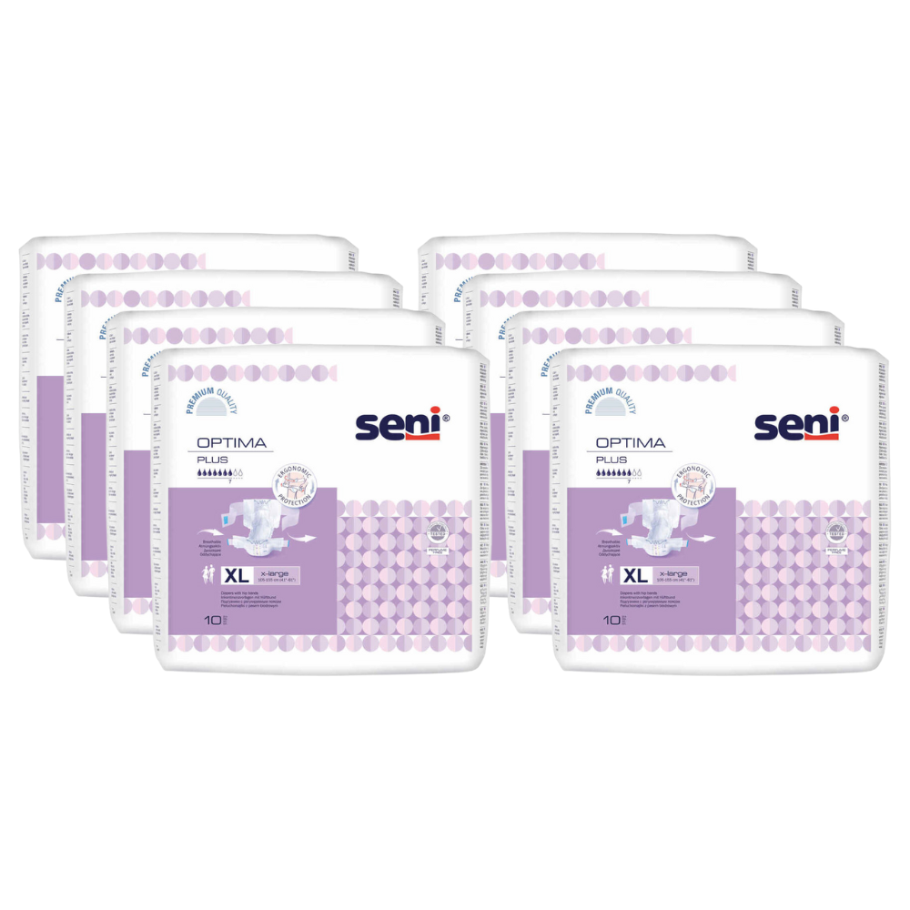 Seni Optima Plus, Größe: XL, Sparpaket (8 x 10 Stück)