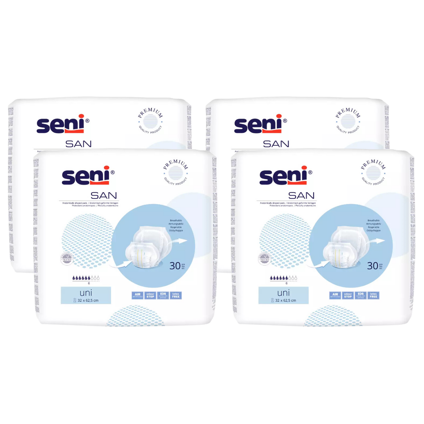 seni san uni, sparpaket 4x30 Stück