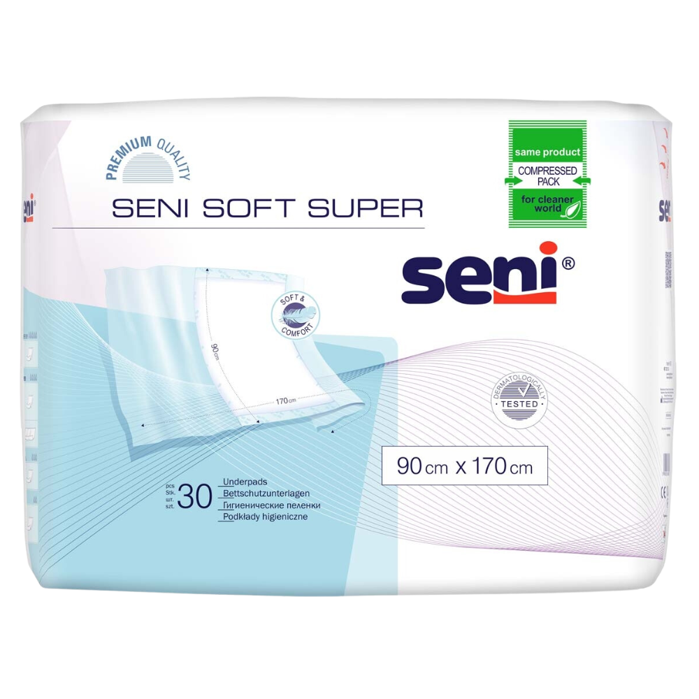 Seni Soft Super , Größe: 90 x 170 cm, 30 Stück, Beutel