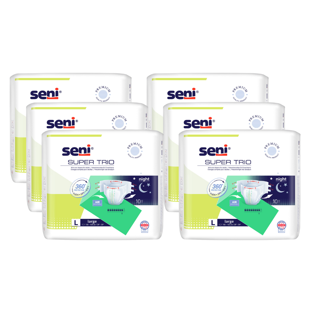 Seni Super Trio, Größe: L, Sparpaket (6 x 10 Stück)