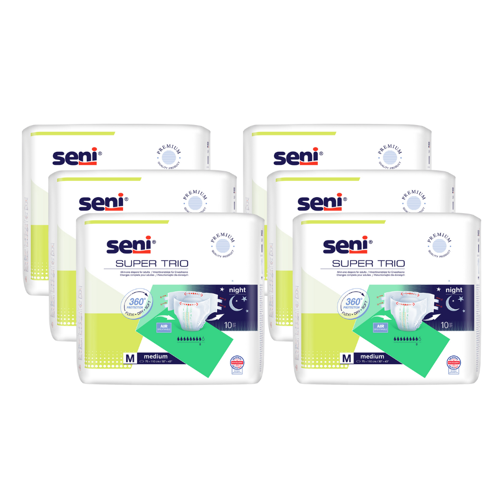 Seni Super Trio, Größe: M, Sparpaket (6 x 10 Stück)