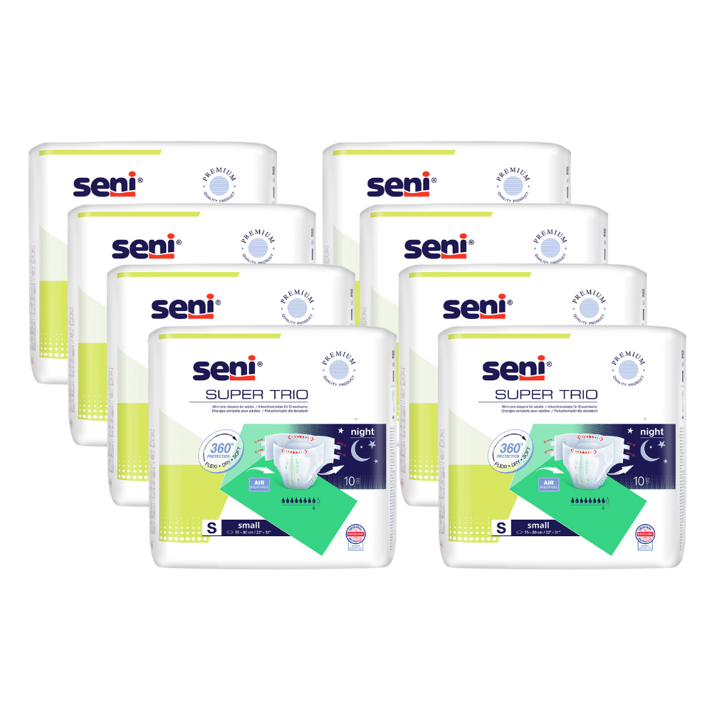 Seni Super Trio, Größe: S, Sparpaket (8 x 10 Stück)