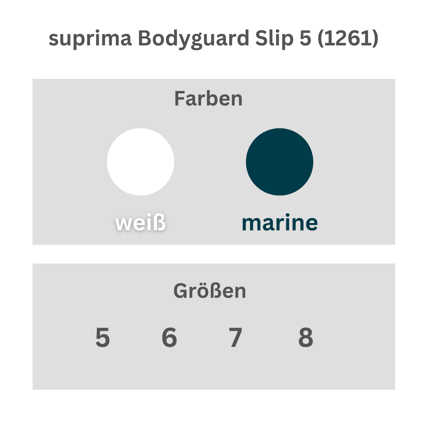 suprima Bodyguard Slip 5 (1261), Sicherheitsslip, Übersicht