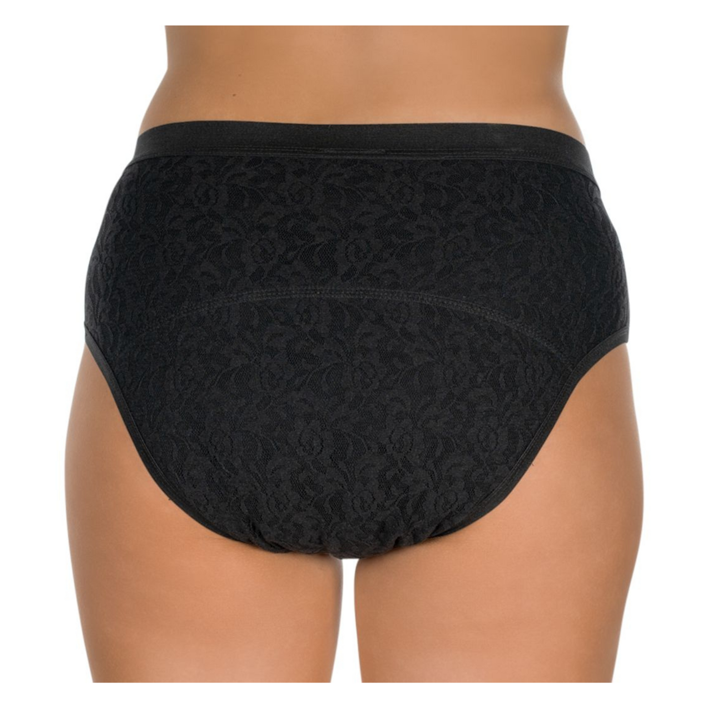 suprima La Donna Slip mit Wäscheschutz (1267), Sicherheitsslip Rückansicht Schwarz