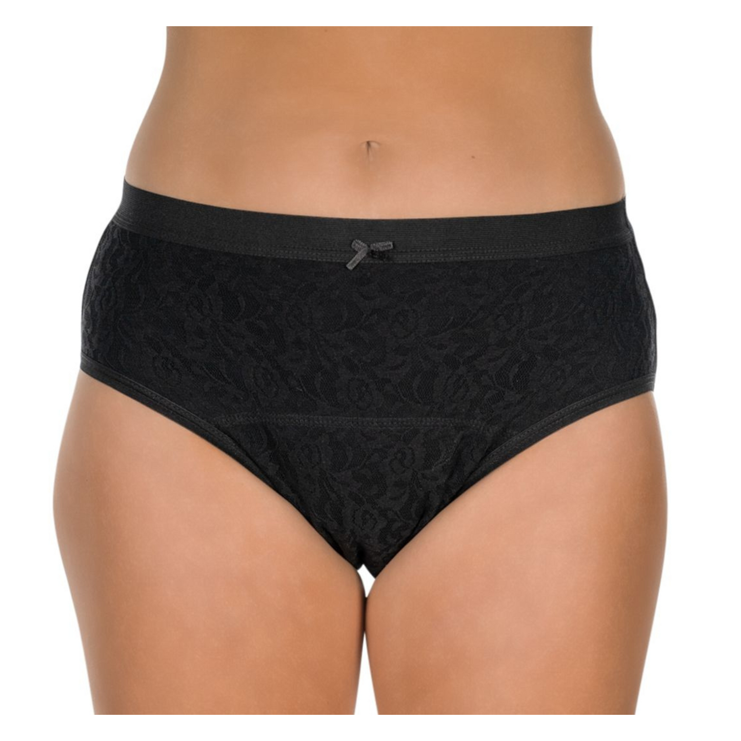 suprima La Donna Slip mit Wäscheschutz (1267), Sicherheitsslip Vorderansicht Schwarz