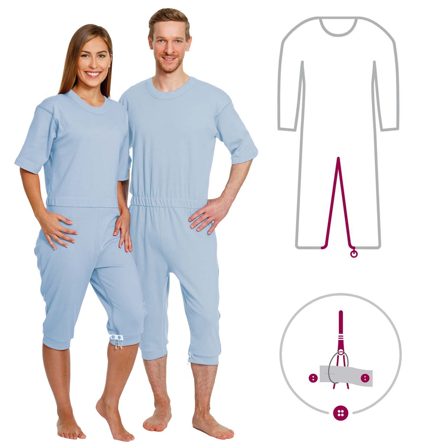 suprima Pflegeoverall kurz (4080), Pflegeoverall, Hellblau; Produktbild