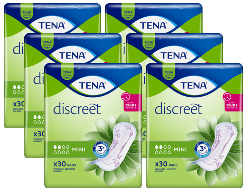 TENA Discreet Mini, Sparpaket (6 x 30 Stück)
