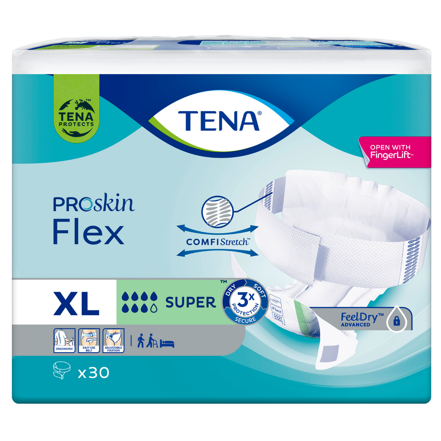 TENA Flex Super, Größe: XL, Beutel 30 Stück