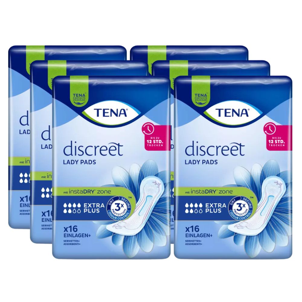 TENA Lady Discreet Extra Plus, Sparpaket (6x16 Stück)