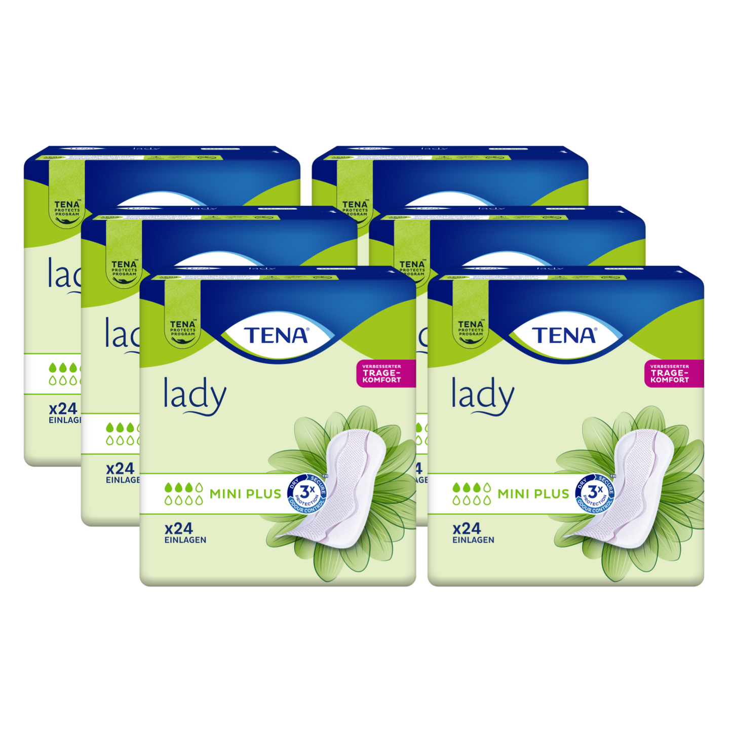 TENA Lady Mini Plus, Sparpaket (6 x 24 Stück)