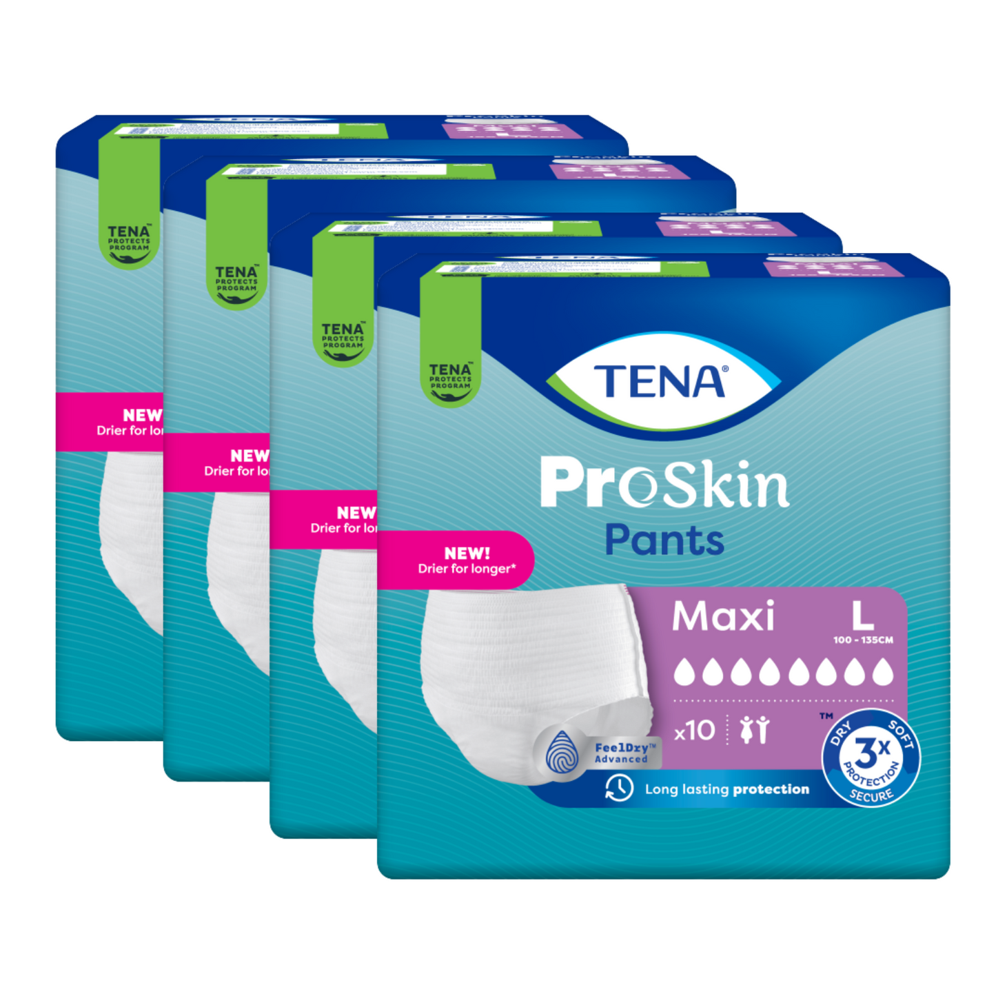 TENA Pro Skin Pants Maxi, Größe: L, Sparpaket (4 x 10 Stück)