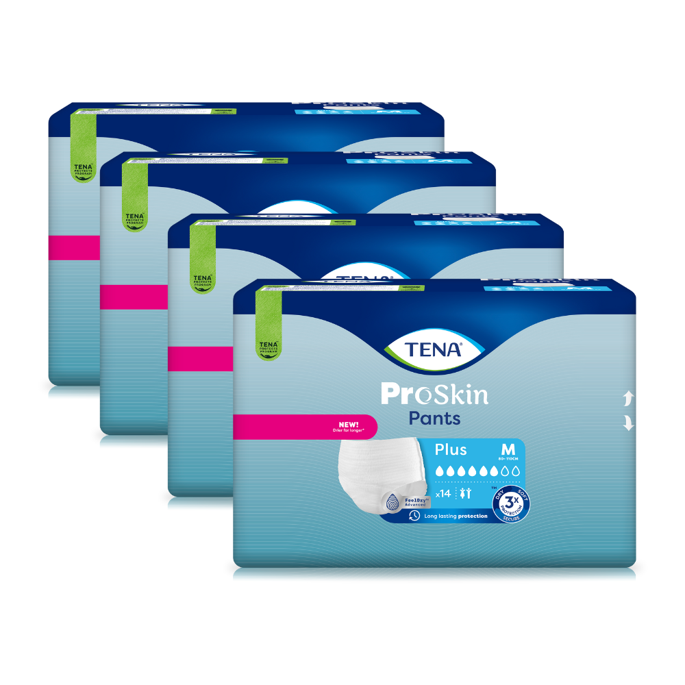 TENA Proskin Pants Plus, Größe: M, Sparpaket 4x14 Stück
